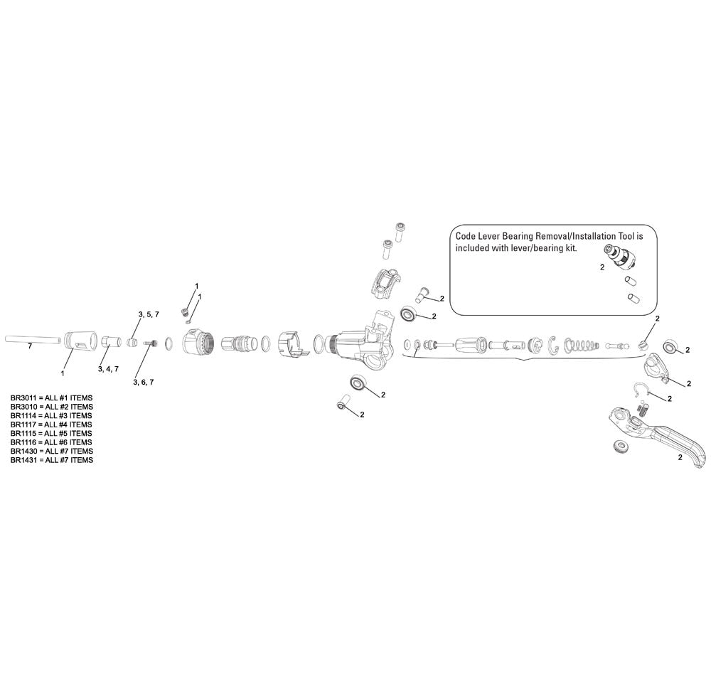 AVID CODE BLADE/BEARING/CAM/KIT w/ TOOL KIT