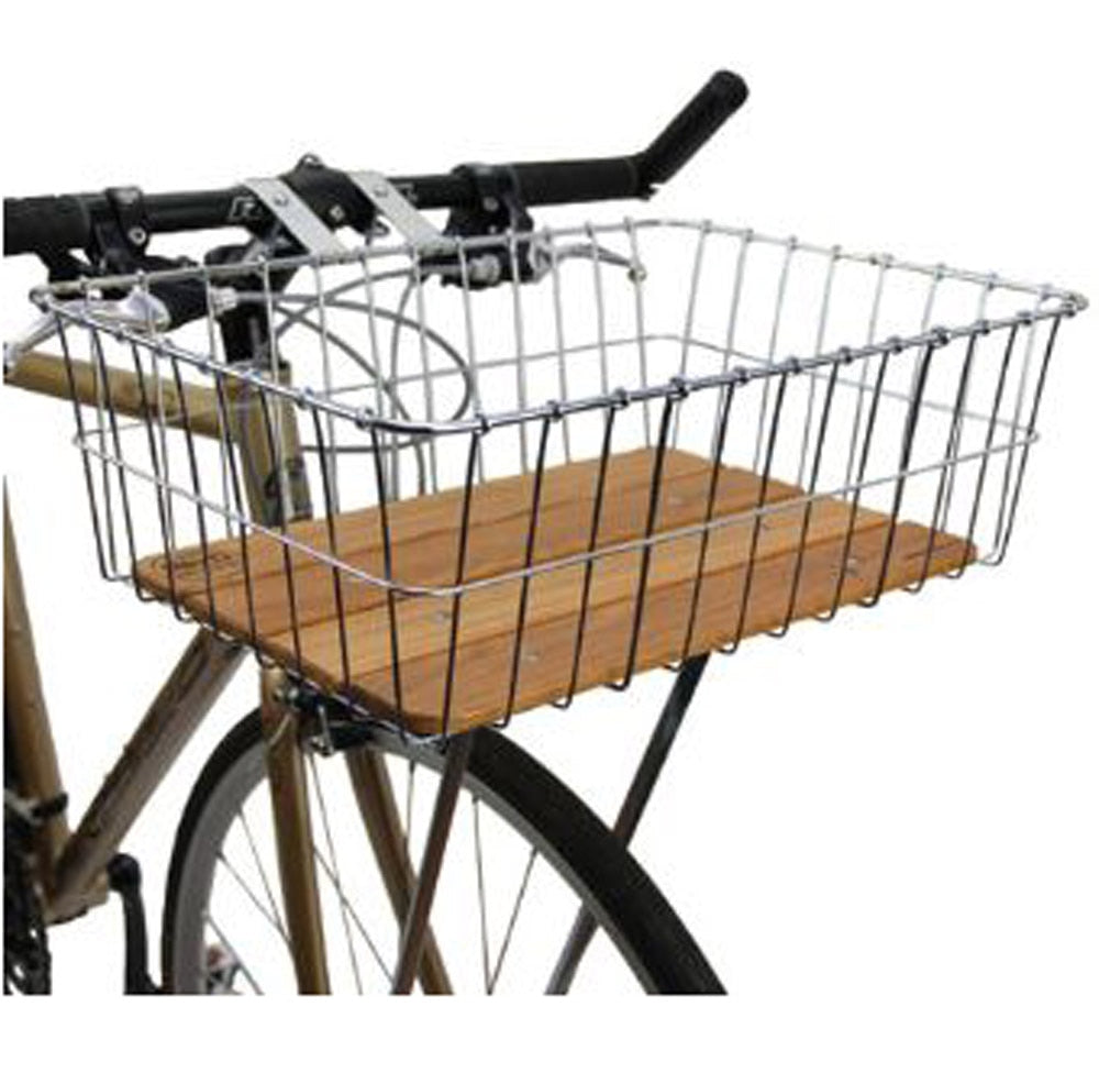 BASKET WALD 139WW FRONT WOOD BOTTOM SILVER