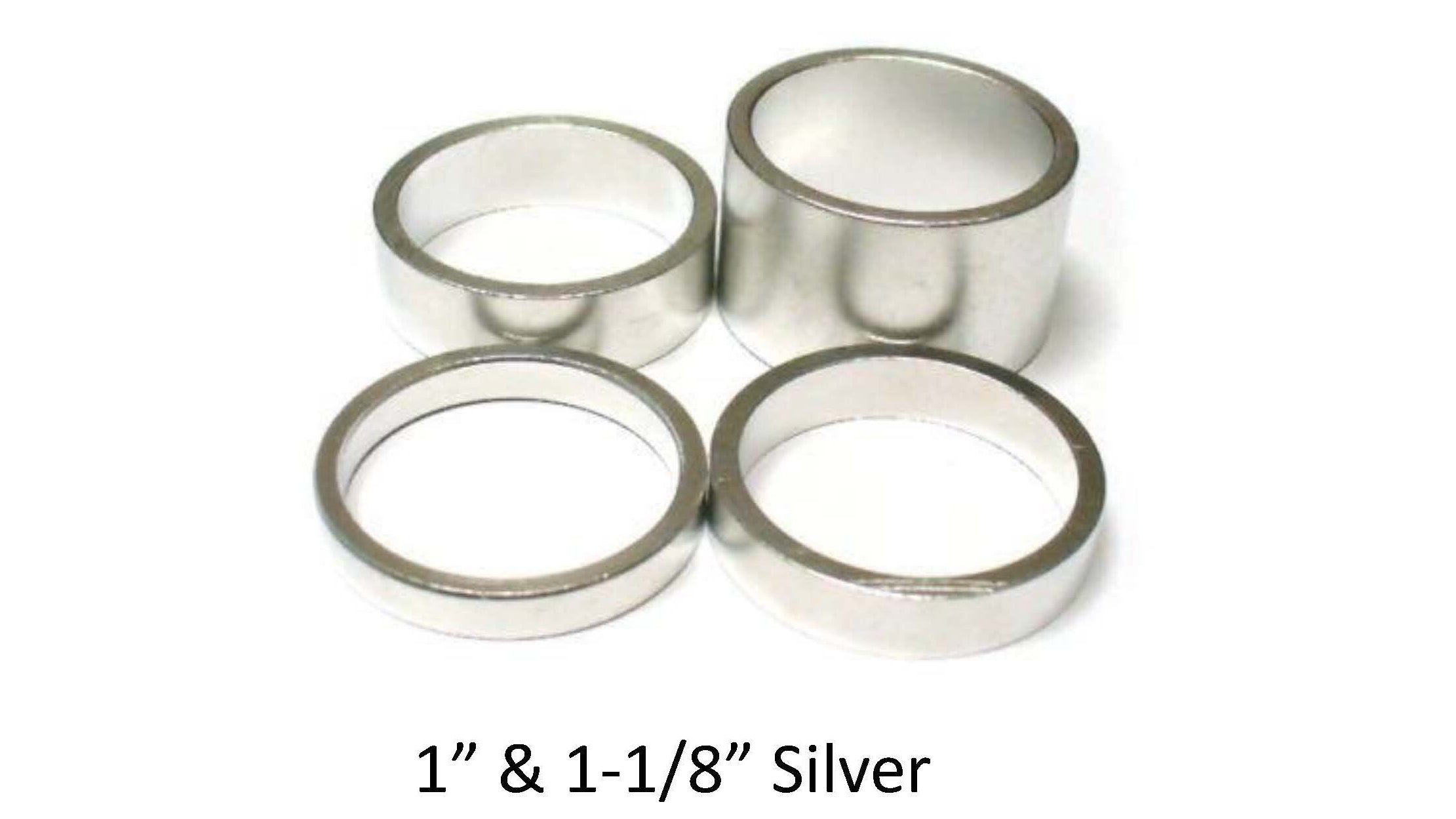 VUELTA 1 1/8" 2.5mm SILVER SPACER BAG/10