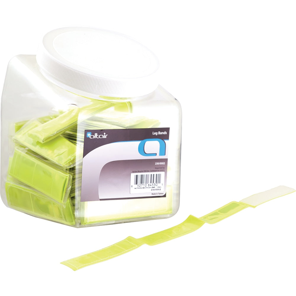 LEG BAND ALTAIR NEON YELLOW JAR OF 50PC