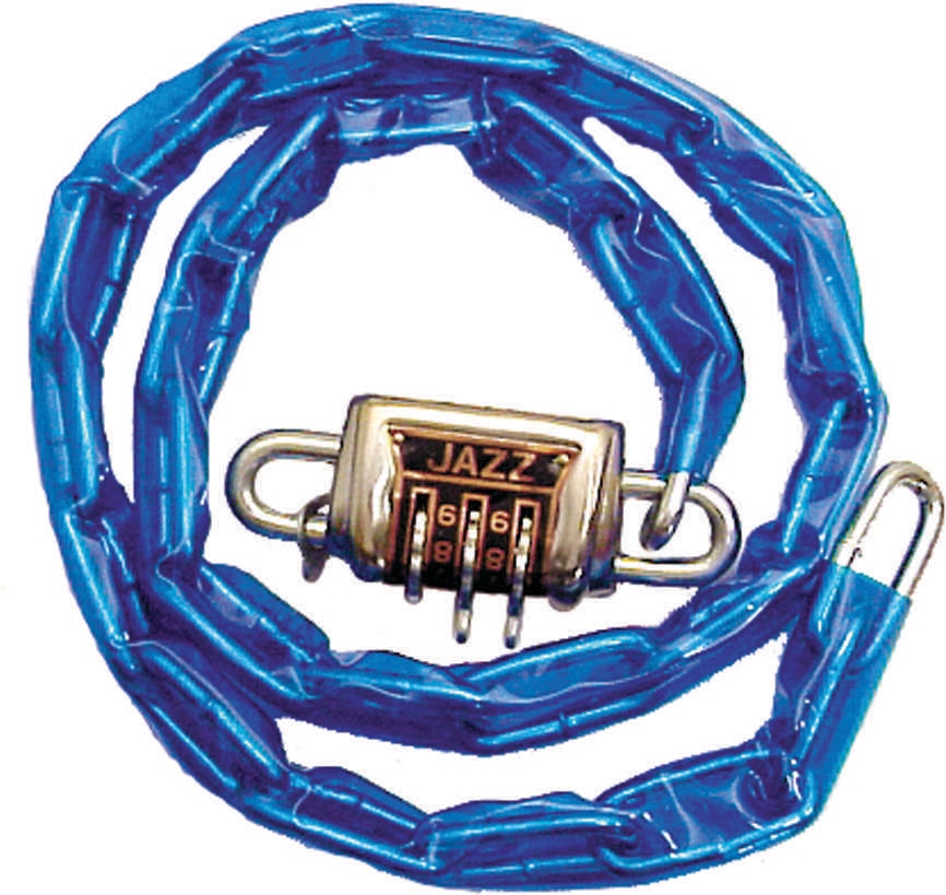 LOCK ACTION CHAIN HEAVY DUTY 3 DIGIT COMBO BLUE
