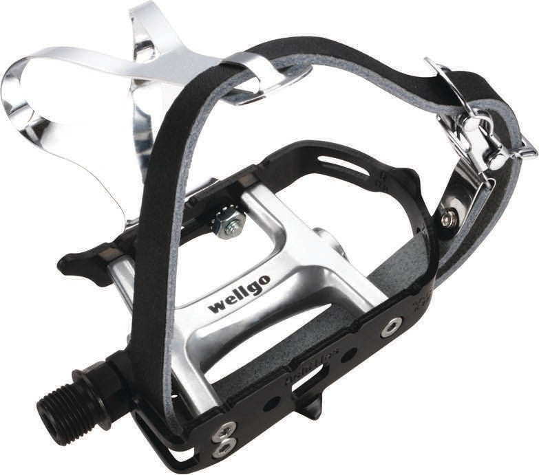 PEDAL WELLGO R104 CLASSIC W/TOECLIPS SILVER