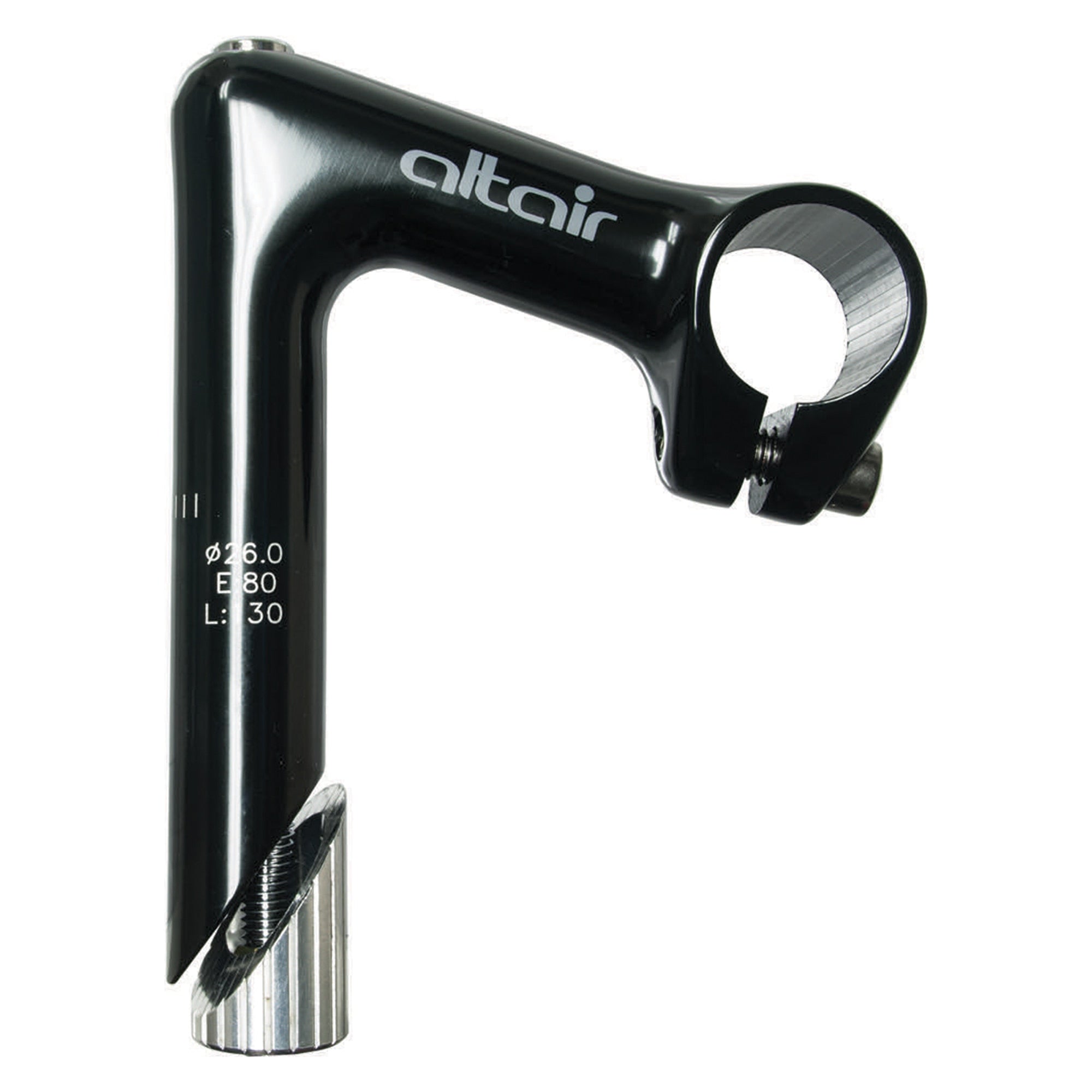 Altair 1" Quill -20° 26.0-Bar 80mm Alloy Black Stem