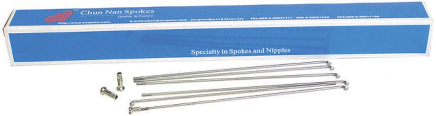 SPOKES ACTION 14G STAINLESS STEEL 254MM 75PC SILVR