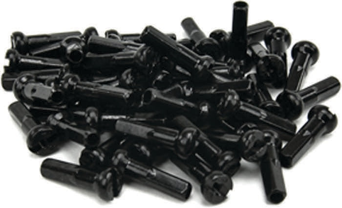 SPOKE NIPPLES ACTION BRASS 14G BLACK 16MM