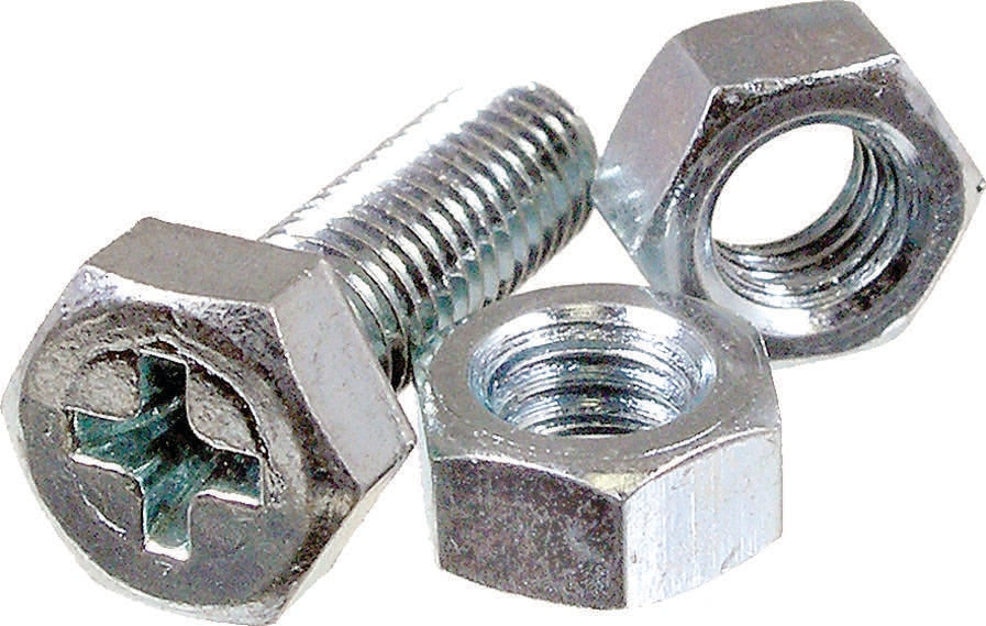 BOLT HEX ACTION 5X16MM BAG OF 10 W/NUTS