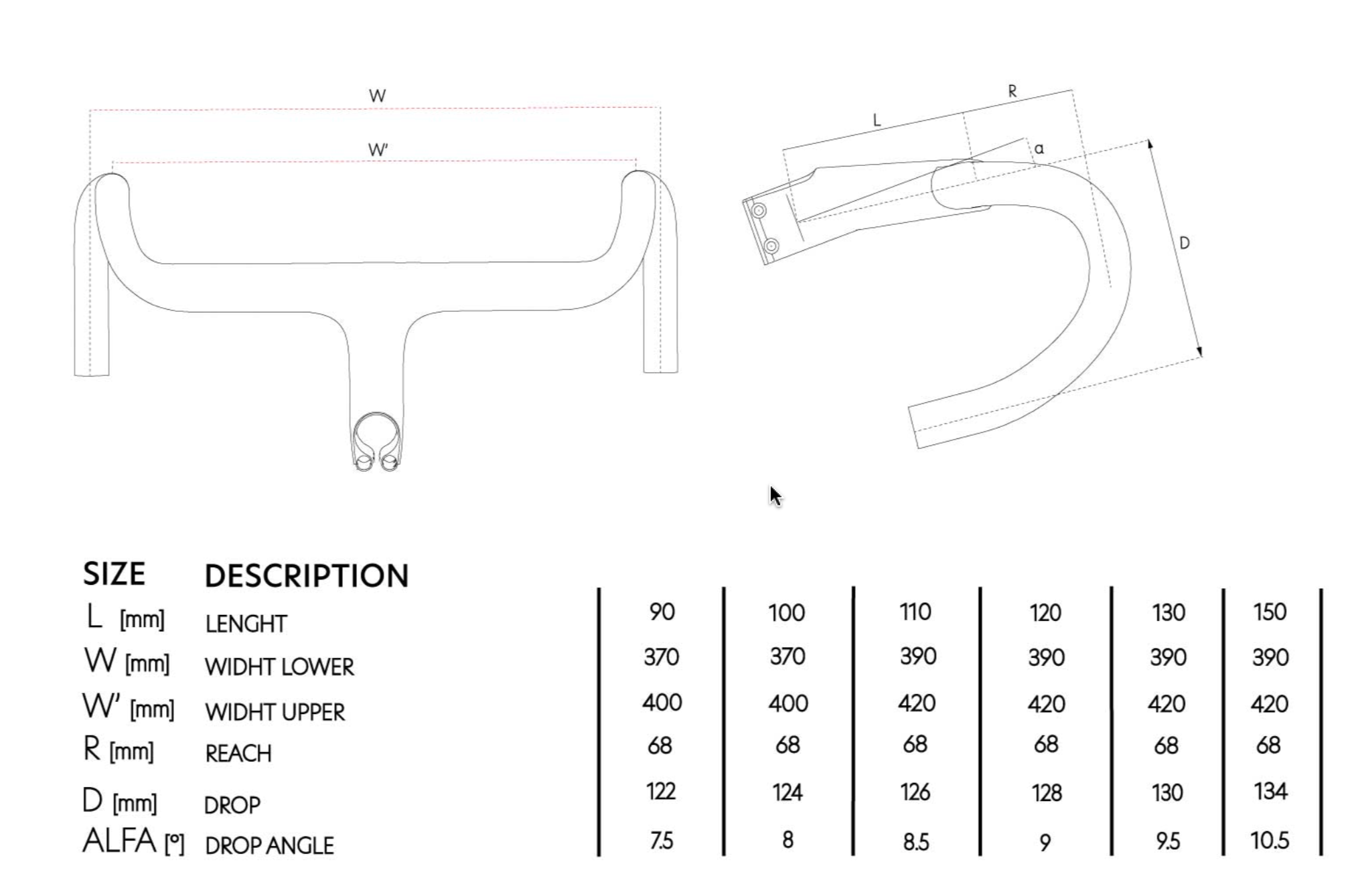 WILIER HANDLEBAR V-BAR + GARMIN/WAHOO MOUNT