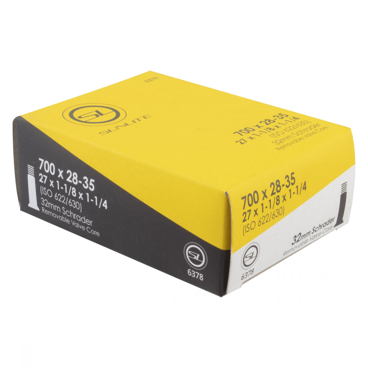 TUBE SUNLITE 700x28-35, 27x1-1/8x1-1/4 Standard Schrader Valve