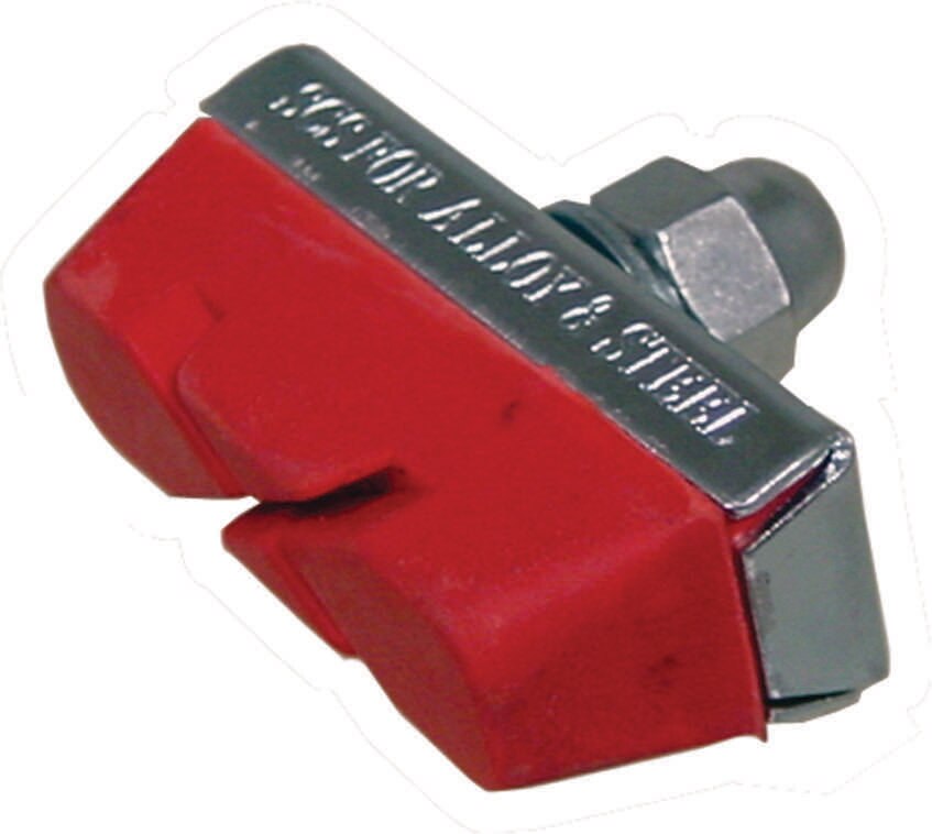 BRAKE SHOE ROAD ACTION X-CUT RED CARD OF 10 PAIR