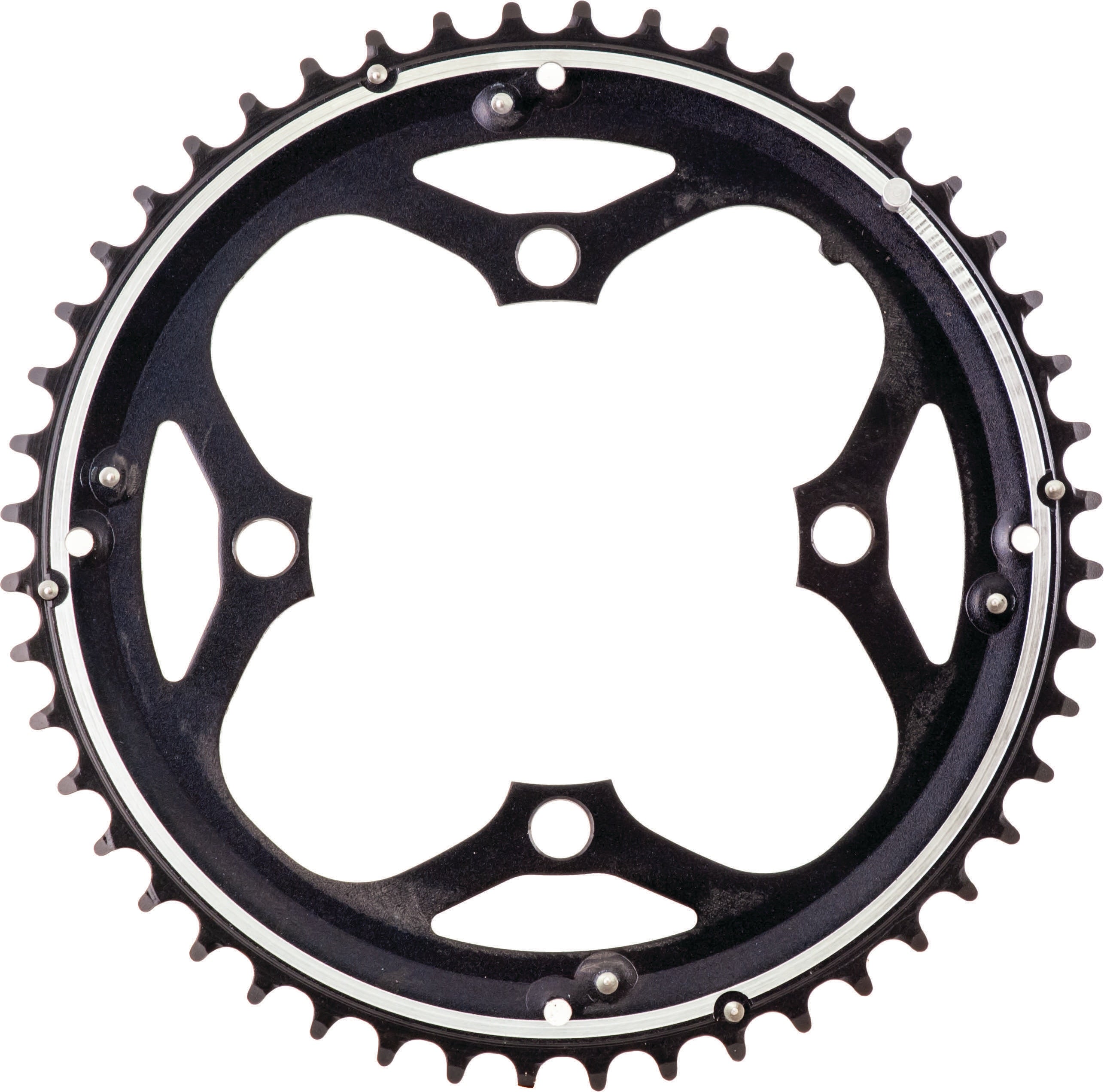 CHAINRING ACTION 104MM 48T BLK/SIL 3/32" RAMPED
