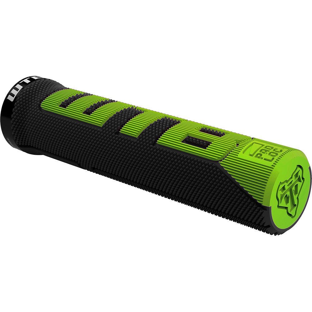 WTB Commander PadLoc Grip, Black Rubber, Green Grey accent, Black Clamp