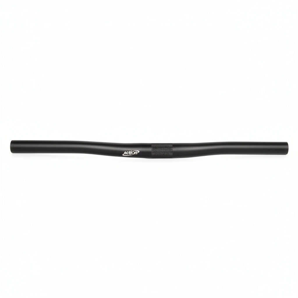 HANDLEBAR MTB ALUMINUM FLAT 25.4 580mm 3deg BLK ACTION
