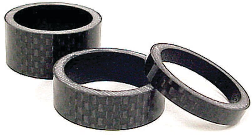 HEADSET WASHER ACTION 1-1/8" CARBON  5MM 5PC BAG
