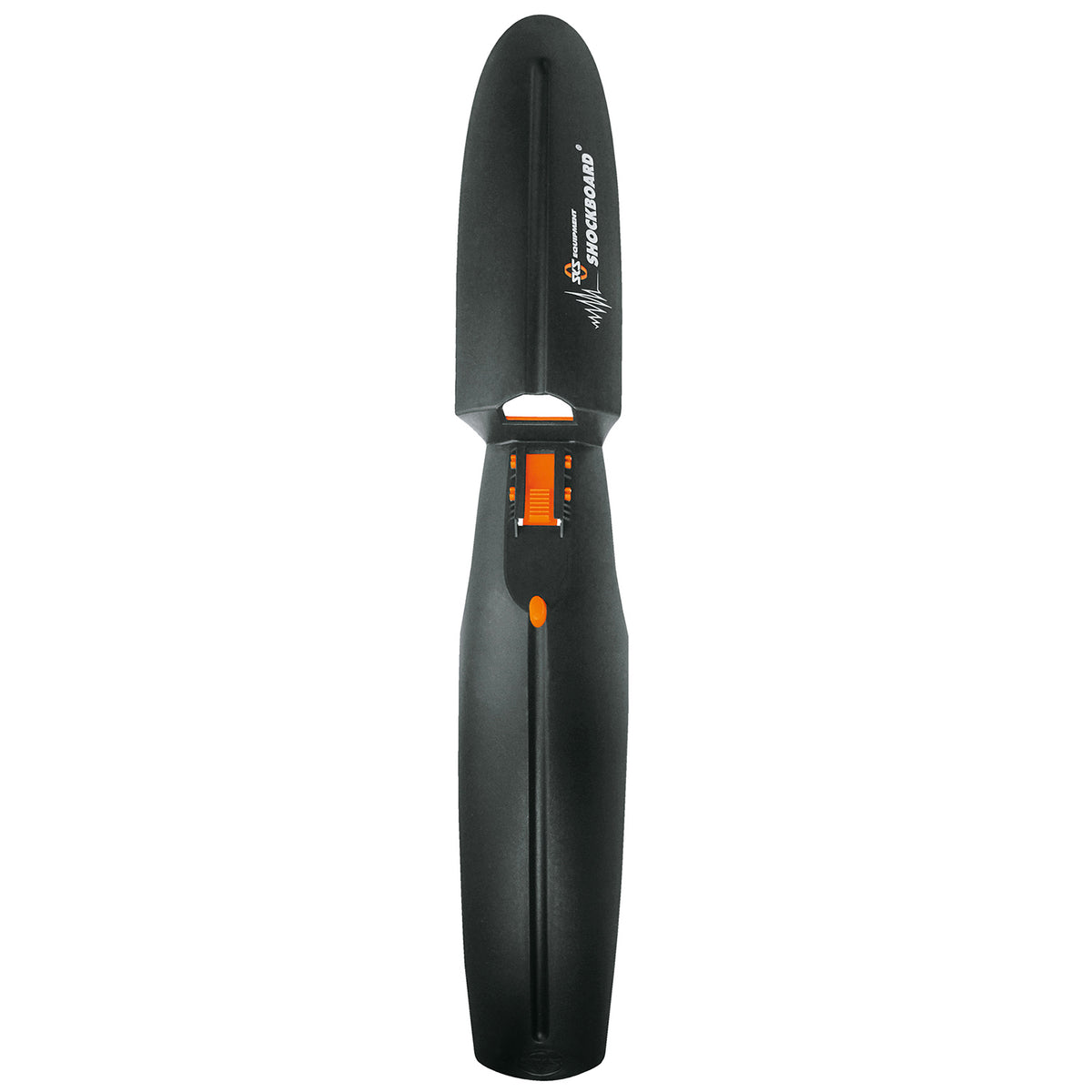 SKS Shockboard quick-release suspension fork front fender, black - angle view