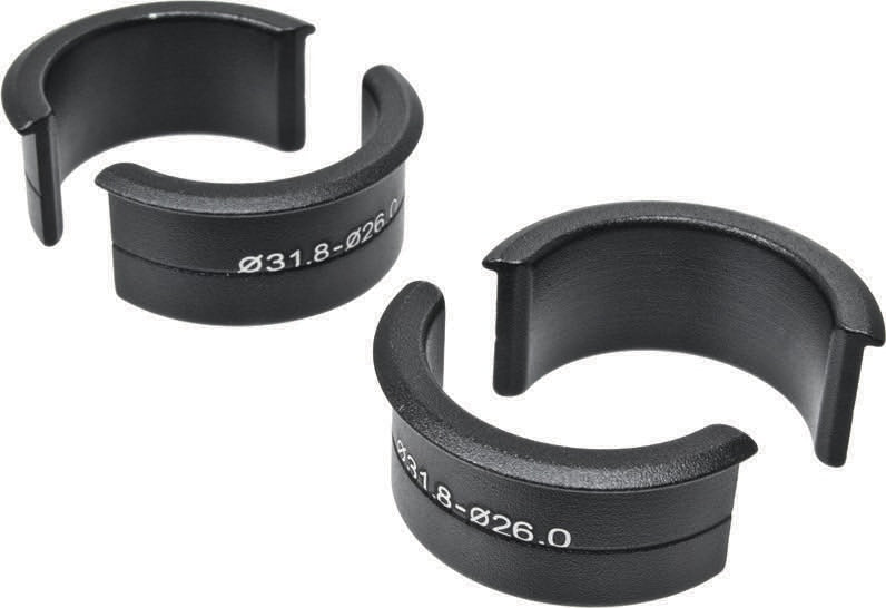 HBAR SHIM ACTION 31.8 TO 25.4MM BLACK 4PC