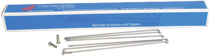 SPOKES ACTION 14G STAINLESS STEEL 256MM 75PC SILVR