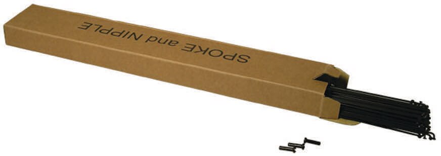 SPOKES ACTION 14G STAINLESS STEEL 186MM 75PC BLACK