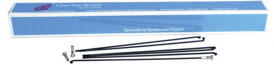 SPOKES ACTION 14G STAINLESS STEEL 259MM 75PC BLACK