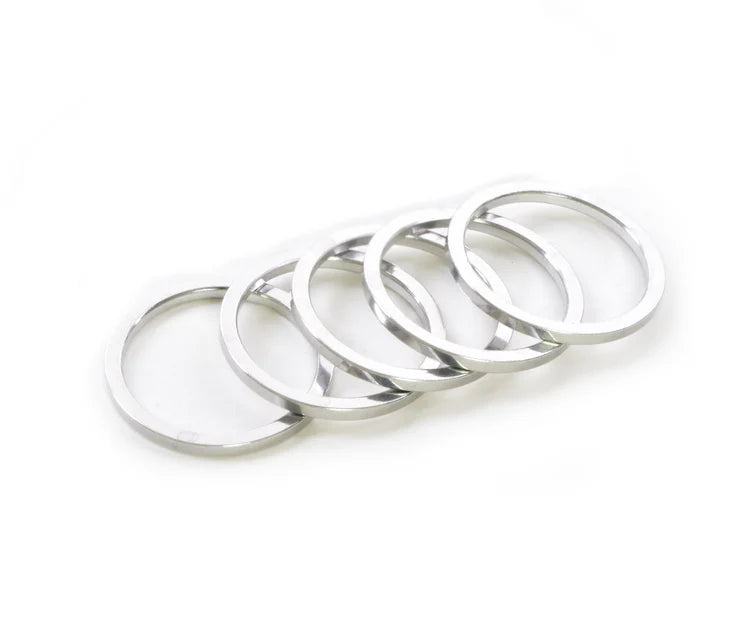 HEADSET SPACER  1-1/8 x 2.5mm SIL WHEELSMFG 5/bag