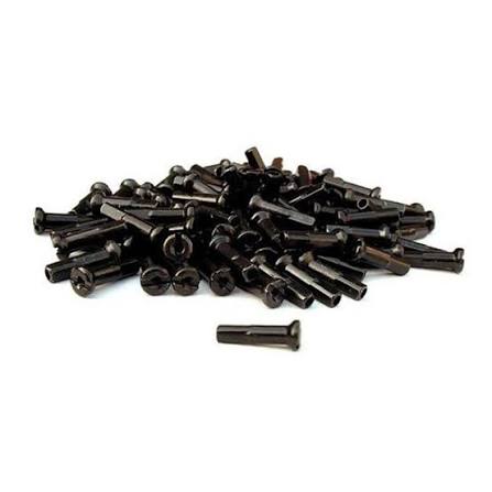 SPOKE NIPPLES ACTION BRASS 14G BLACK 16MM